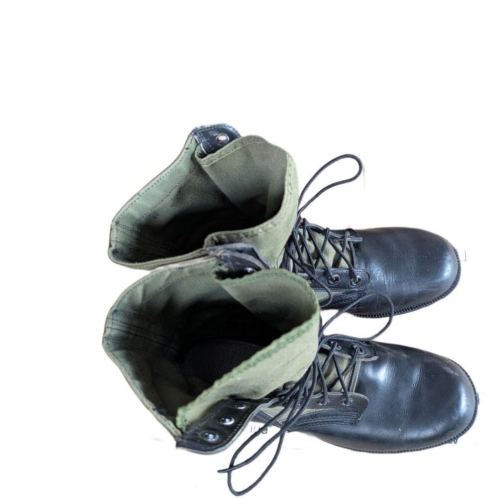 Vintage Men's Military Issue Green/Black Combat Boots - Size 8 - Picture 10 of 11